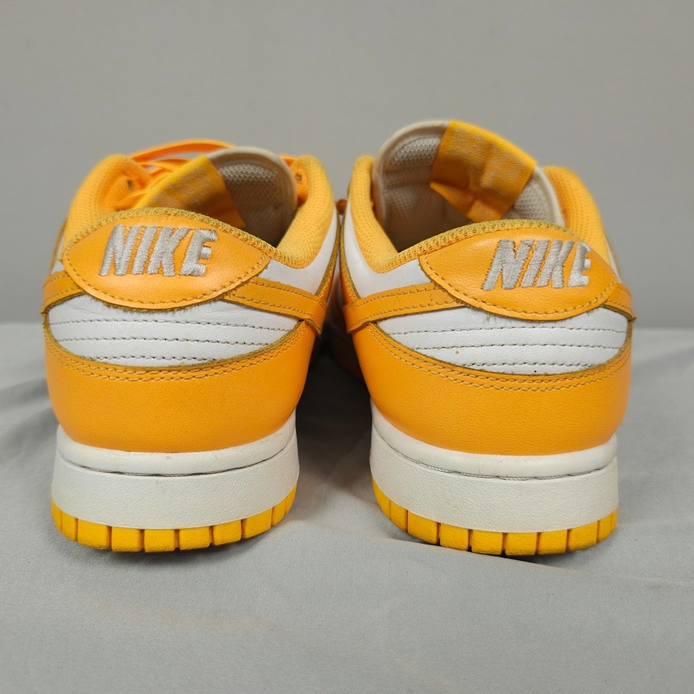 Nike Dunk Low Shoes Women Size 9 Laser Orange Sail White Leather Sneaker - Picture 4 of 16